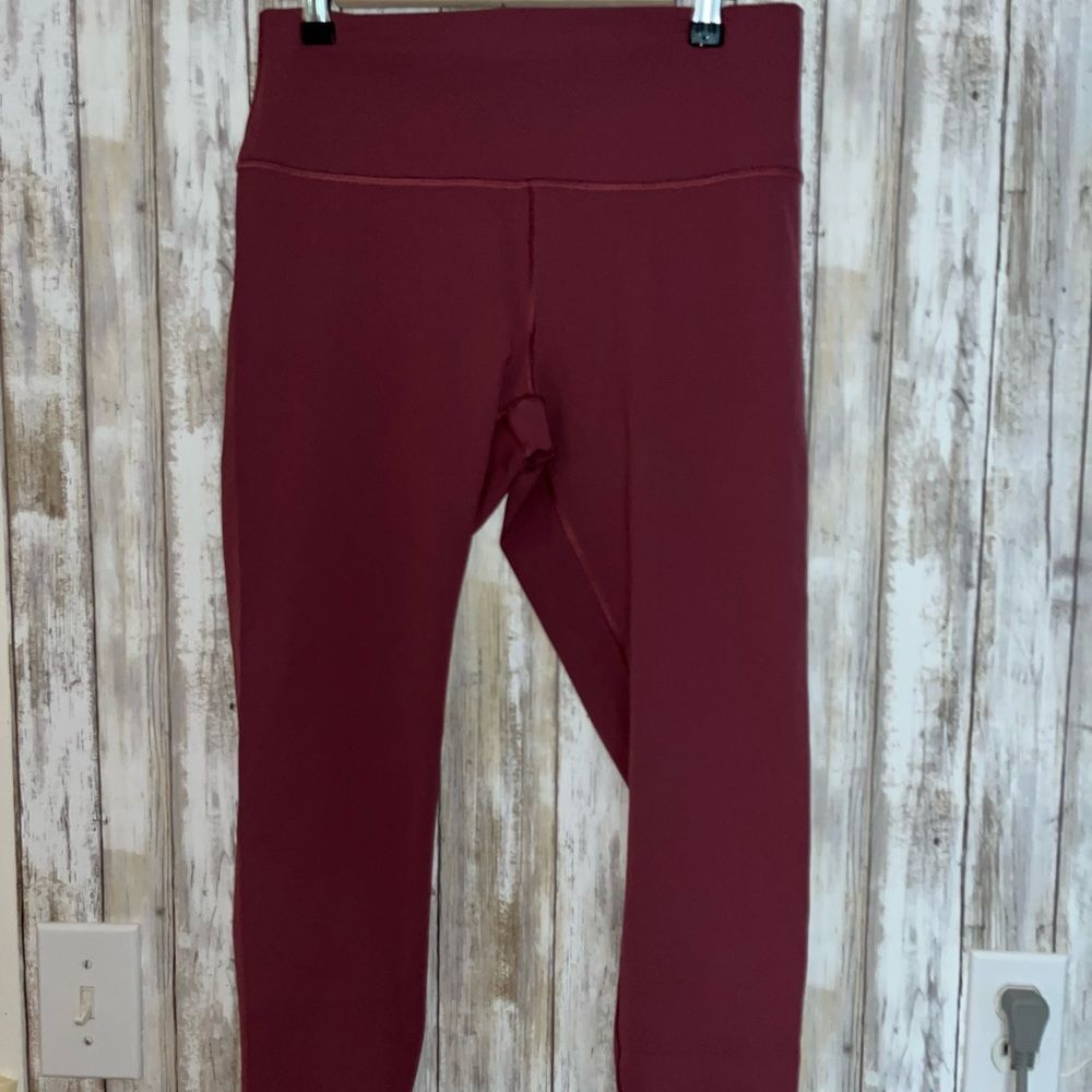 Lululemon wunder under 25” leggings size 12 misty merlot